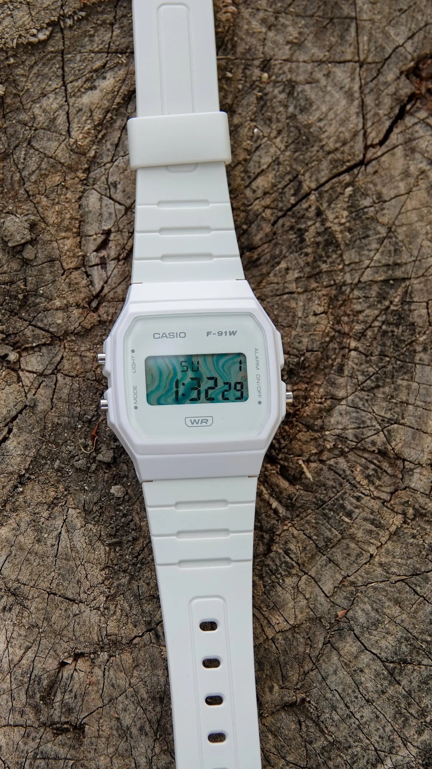 Blue Marble F-91 - Modified Casio Watch