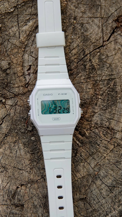 Blue Marble F-91 - Modified Casio Watch