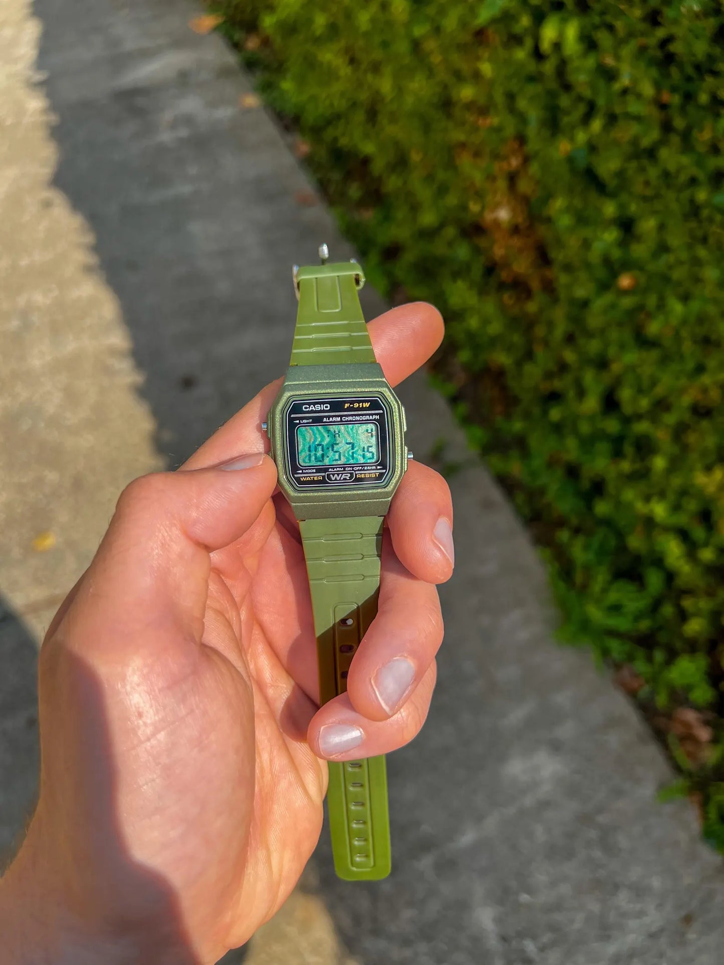 Combat Olive Green F-91 - Modified Casio Watch