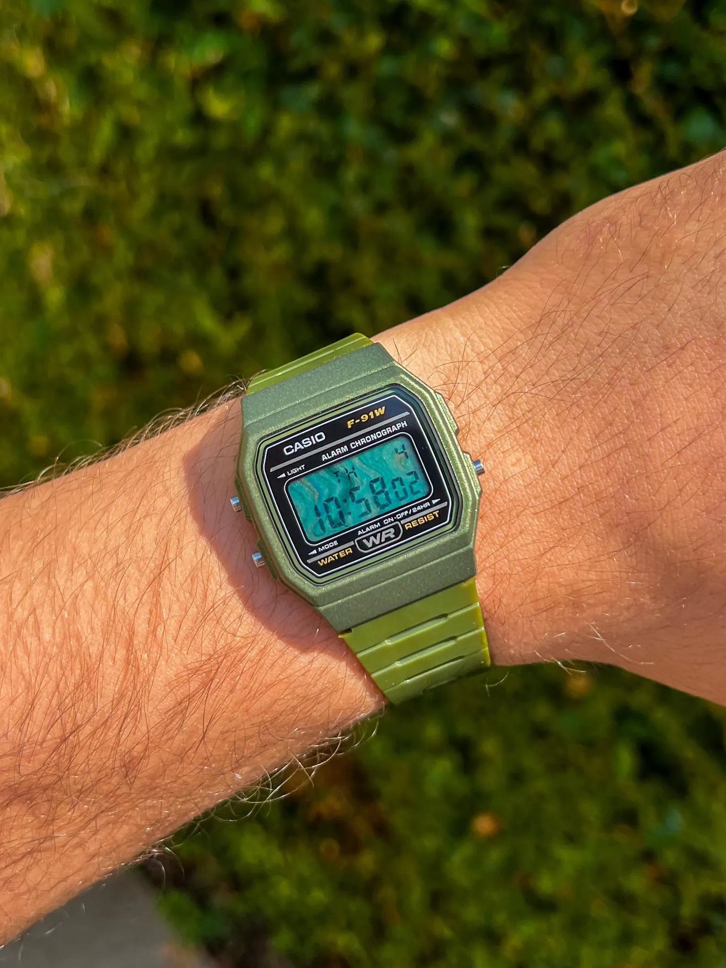 Combat Olive Green F-91 - Modified Casio Watch