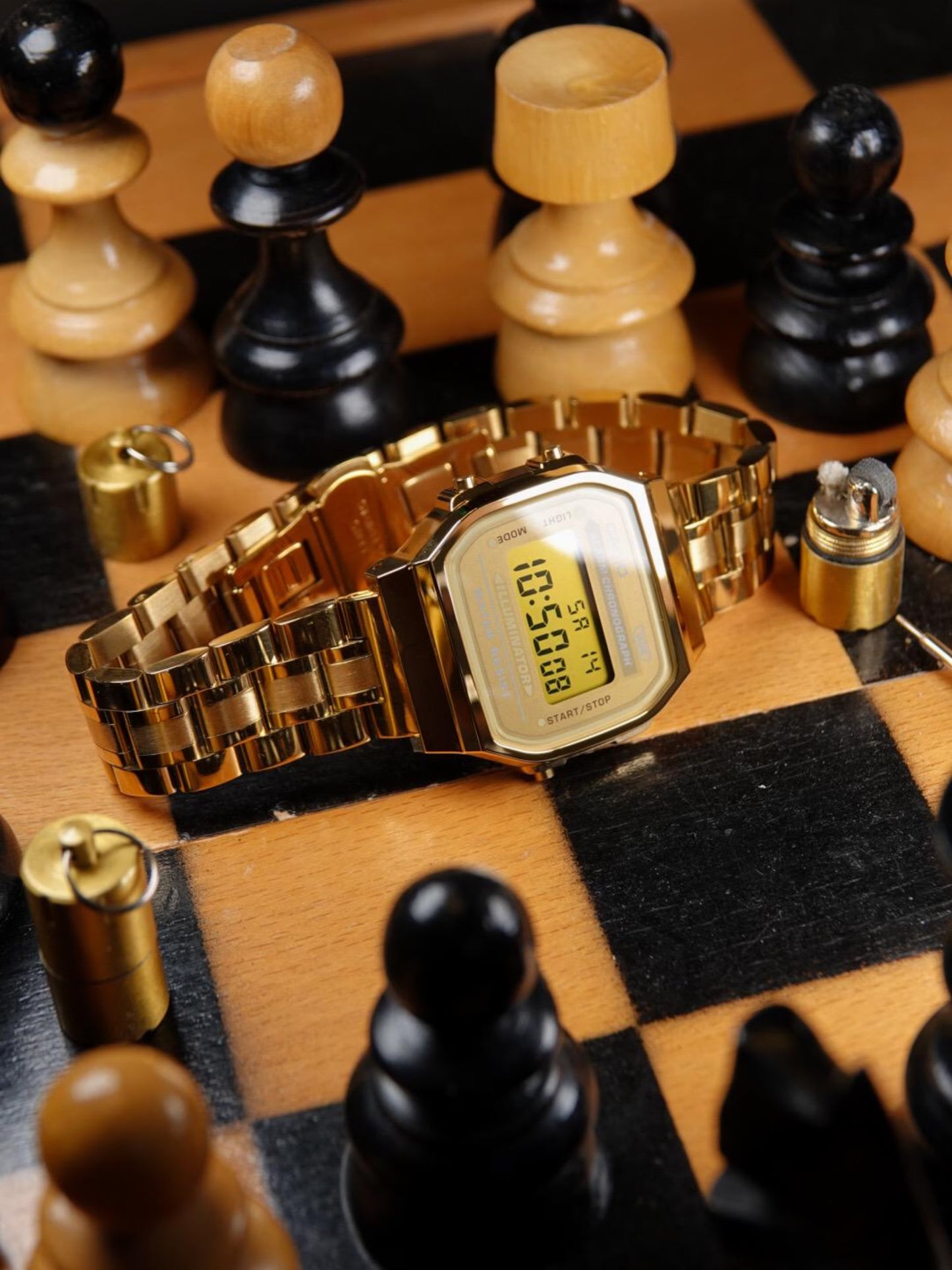 Weighted Metal Gold A168 - Modified Casio Watch