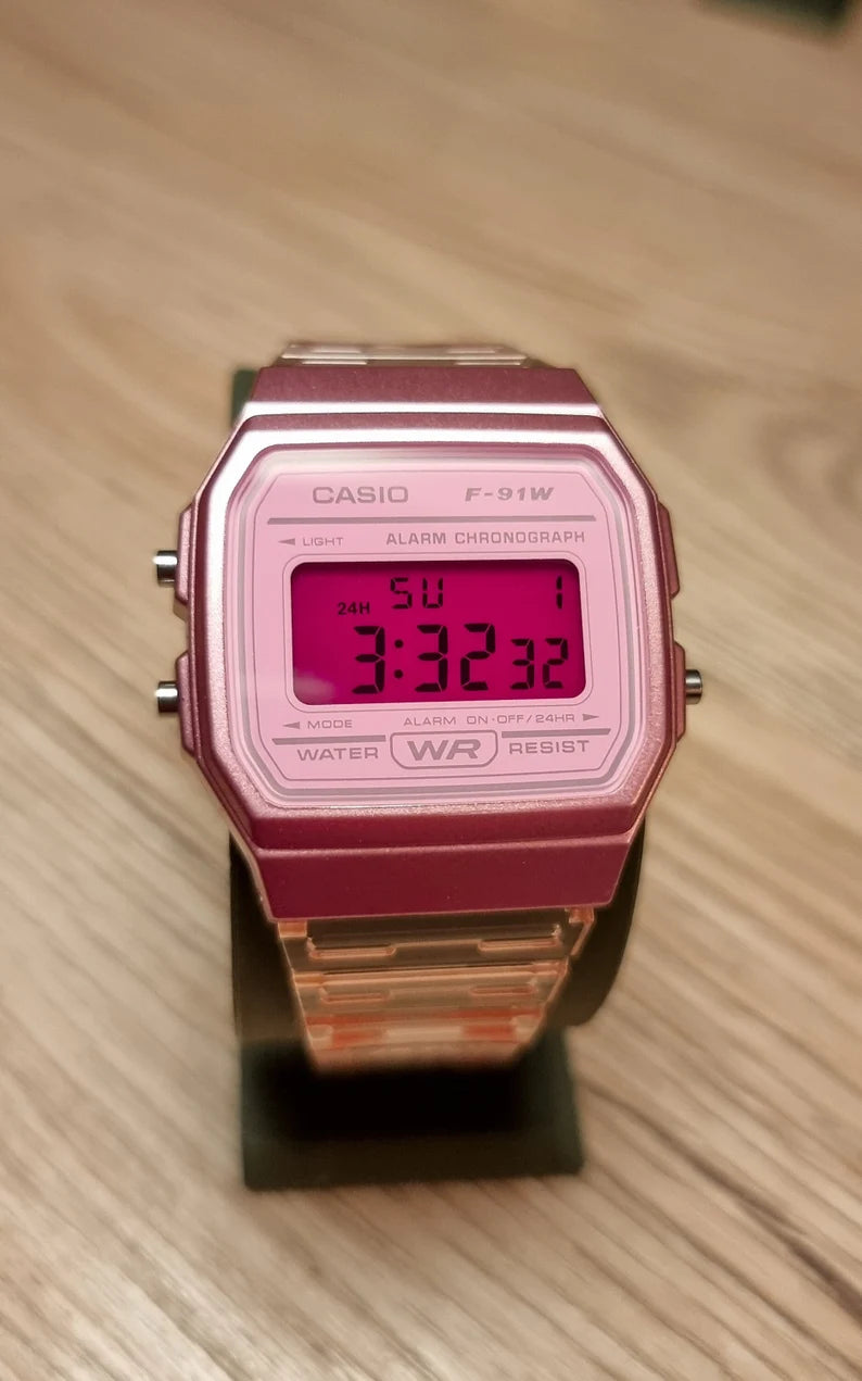 Miami Pink F-91 - Modified Casio Watch