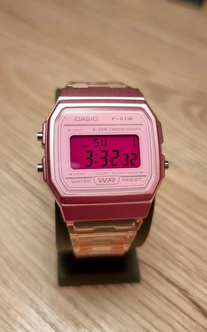 Miami Pink F-91 - Modified Casio Watch