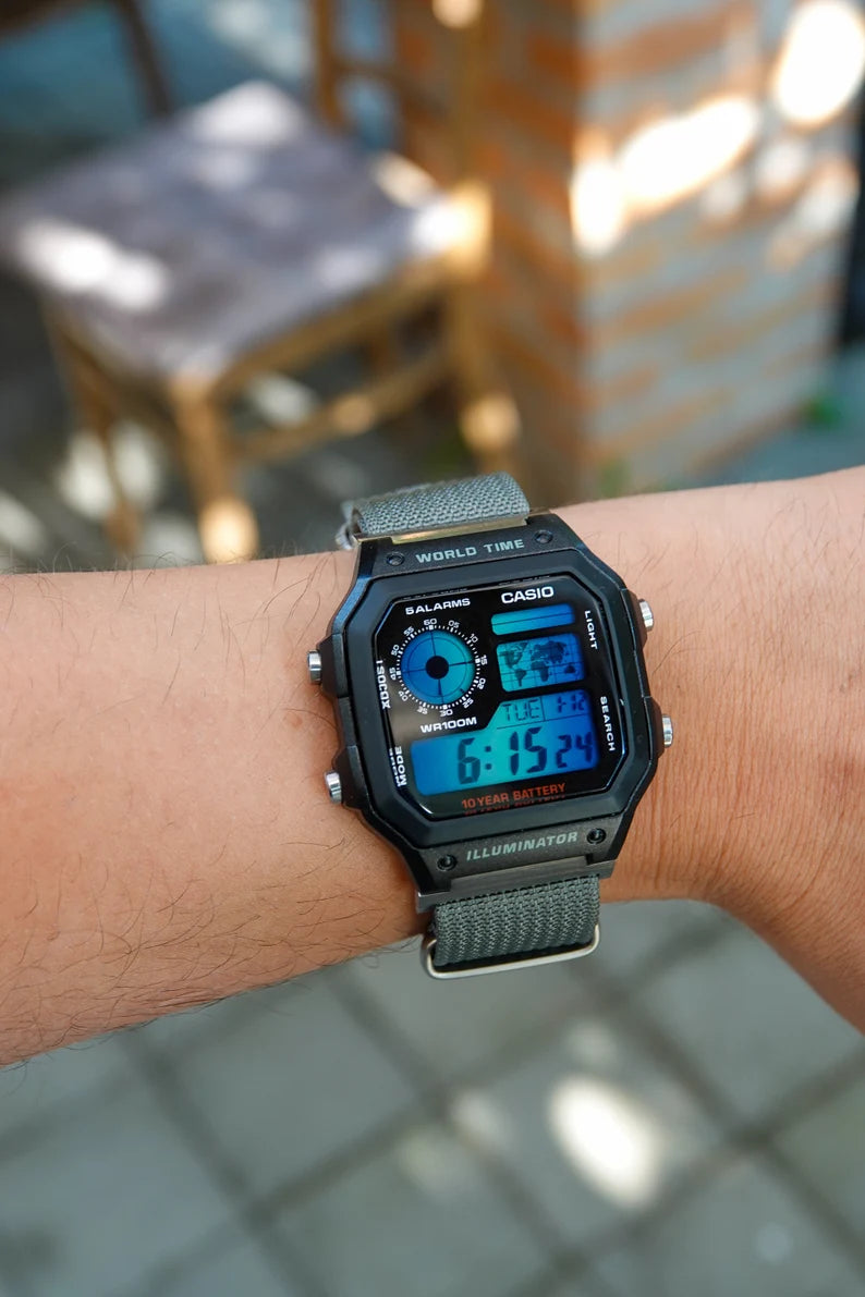 Polar Blue Royale AE-1200 - Modified Casio Watch