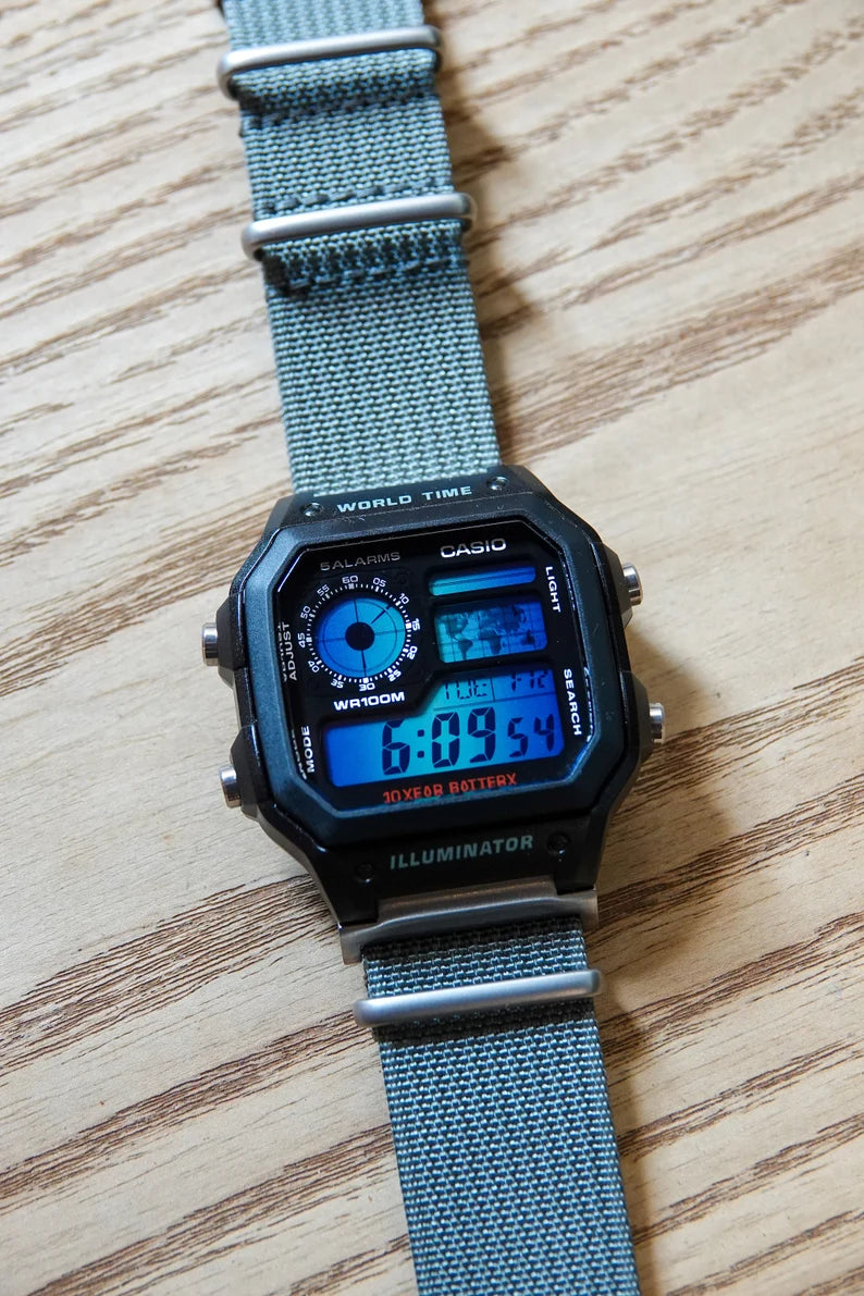 Polar Blue Royale AE-1200 - Modified Casio Watch