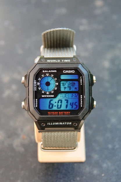 Polar Blue Royale AE-1200 - Modified Casio Watch