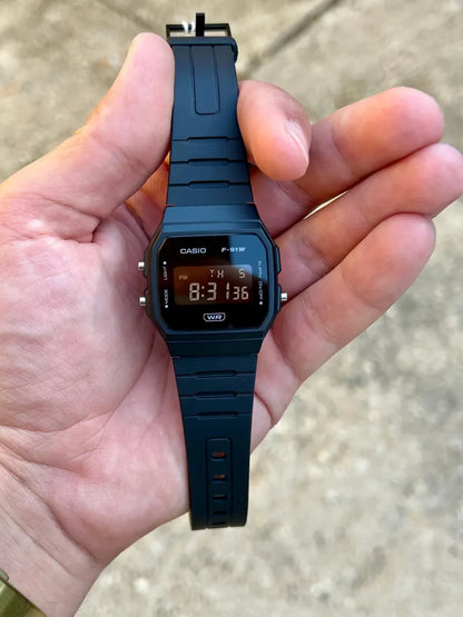 Minimalist Black F-91 - Modified Casio Watch