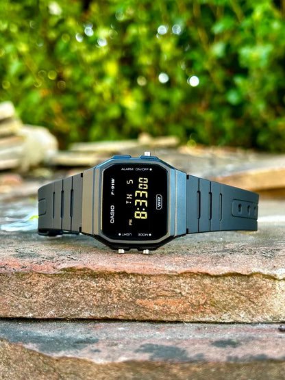 Minimalist Black F-91 - Modified Casio Watch