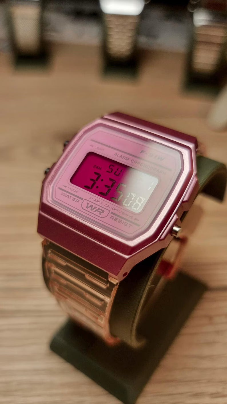 Miami Pink F-91 - Modified Casio Watch