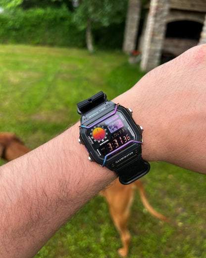 Vaporwave Royale AE-1200 - Modified Casio Watch