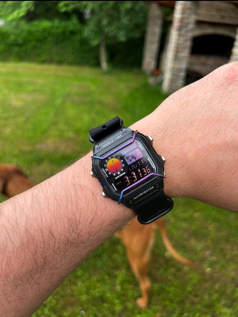 Vaporwave Royale AE-1200 - Modified Casio Watch