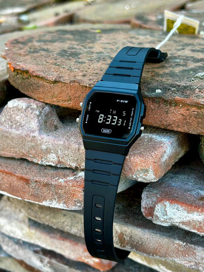 Minimalist Black F-91 - Modified Casio Watch