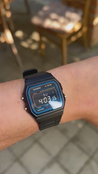 Classic Black F-91 - Modified Casio Watch