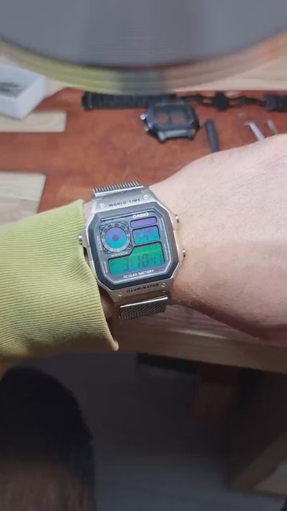 Metal King Mesh AE-1200 - Modified Casio Watch