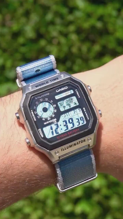 Blue Marble Royale AE-1200 - Modified Casio Watch